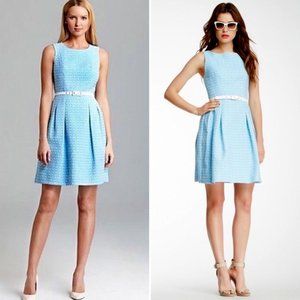 Trina Turk Aime Oasis Jacquard Belted Dress